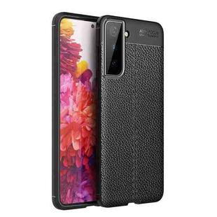 For Samsung Galaxy S21+ 5G Litchi Texture TPU Shockproof Case(Black)