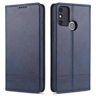 For Huawei Honor 9A AZNS Magnetic Calf Texture Horizontal Flip Leather Case with Card Slots & Holder & Wallet(Dark Blue)