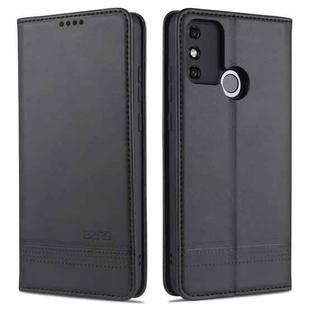 For Huawei Honor 9A AZNS Magnetic Calf Texture Horizontal Flip Leather Case with Card Slots & Holder & Wallet(Black)