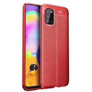 For Samsung Galaxy A02s Litchi Texture TPU Shockproof Case(Red)