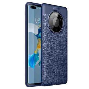 For Huawei Mate 40 Pro Plus Litchi Texture TPU Shockproof Case(Navy Blue)