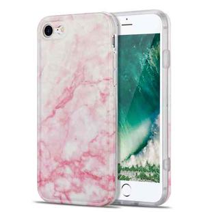 TPU Glossy Marble Pattern IMD Protective Case For iPhone 8 / 7(Light Pink)