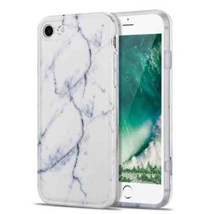 TPU Glossy Marble Pattern IMD Protective Case For iPhone 8 / 7(White)