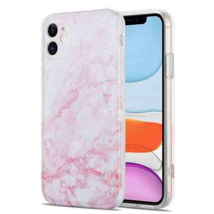 TPU Glossy Marble Pattern IMD Protective Case For iPhone 11(Light Pink)