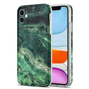 TPU Glossy Marble Pattern IMD Protective Case For iPhone 11(Emerald Green)