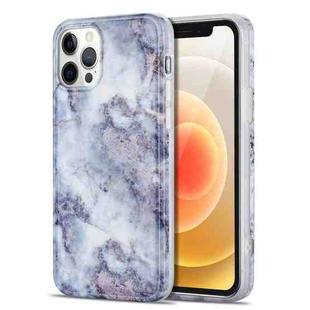 TPU Glossy Marble Pattern IMD Protective Case For iPhone 12(Earthy Grey)