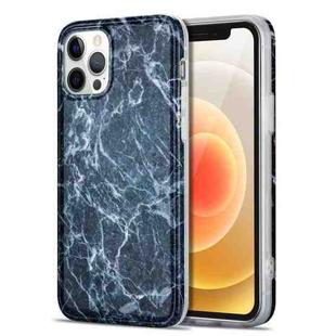 TPU Glossy Marble Pattern IMD Protective Case For iPhone 12 Pro Max(Dark Grey)