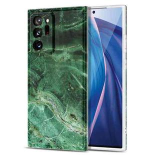 For Samsung Galaxy Note20 Ultra TPU Glossy Marble Pattern IMD Protective Case(Emerald Green)