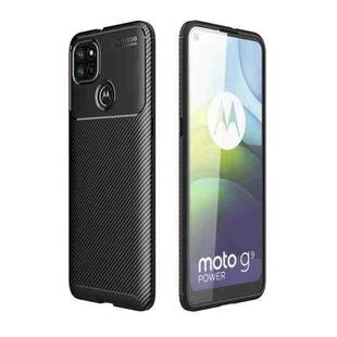 For Motorola Moto G9 Power Carbon Fiber Texture Shockproof TPU Case(Black)