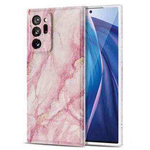 For Samsung Galaxy Note20 Ultra TPU Gilt Marble Pattern Protective Case(Pink)
