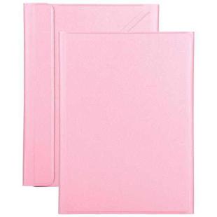 Universal Magnetic Detachable Ultra-thin Bluetooth Keyboard Tablet Case with Holder for iPad 9-10 inch(Pink)