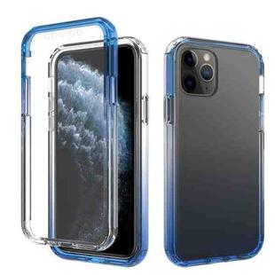 For iPhone 11 Pro Shockproof  High Transparency Two-color Gradual Change PC+TPU Candy Colors Protective Case (Blue)