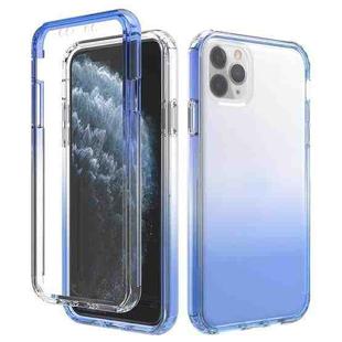 For iPhone 11 Pro Max Shockproof  High Transparency Two-color Gradual Change PC+TPU Candy Colors Protective Case (Blue)