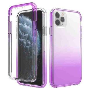 For iPhone 11 Pro Max Shockproof  High Transparency Two-color Gradual Change PC+TPU Candy Colors Protective Case (Purple)