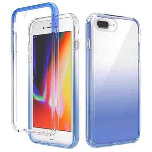 For iPhone SE 2022 / SE 2020 / 8 / 7 Shockproof  High Transparency Two-color Gradual Change PC+TPU Candy Colors Protective Case(Blue)