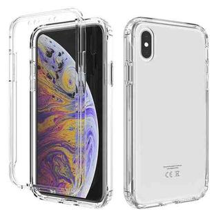For iPhone X / XS Shockproof  High Transparency Two-color Gradual Change PC+TPU Candy Colors Protective Case(Transparent)