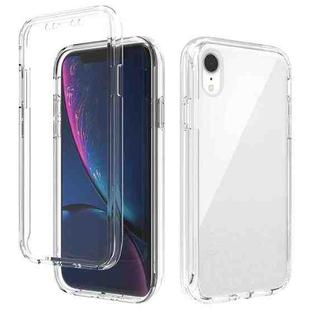 For iPhone XR Shockproof  High Transparency Two-color Gradual Change PC+TPU Candy Colors Protective Case(Transparent)