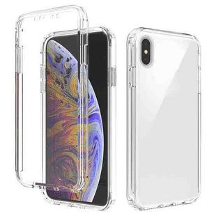 For iPhone XS Max Shockproof  High Transparency Two-color Gradual Change PC+TPU Candy Colors Protective Case(Transparent)