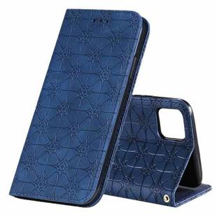 For OPPO Realme C11 Lucky Flowers Embossing Pattern Magnetic Horizontal Flip Leather Case with Holder & Card Slots(Dark Blue)