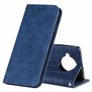For Xiaomi Mi 10T Lite 5G Lucky Flowers Embossing Pattern Magnetic Horizontal Flip Leather Case with Holder & Card Slots(Dark Blue)