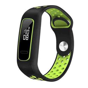 For Huawei Honor Band 4 Running Version / Band 3e Two-color Silicone  Watch Band(Black Yellow)
