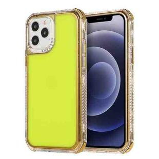 For iPhone 11 3 in 1 Dreamland Electroplating Solid Color TPU + Transparent Border Protective Case (Fluorescent Green)