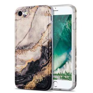 TPU Gilt Marble Pattern Protective Case For iPhone 8 / 7(Black Grey)