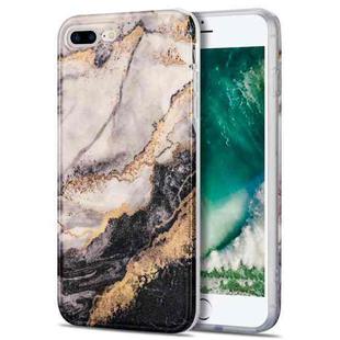 TPU Gilt Marble Pattern Protective Case For iPhone 8 Plus / 7 Plus(Black Grey)