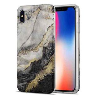 TPU Gilt Marble Pattern Protective Case For iPhone X / XS(Black Grey)