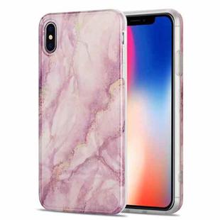 TPU Gilt Marble Pattern Protective Case For iPhone X / XS(Pink)