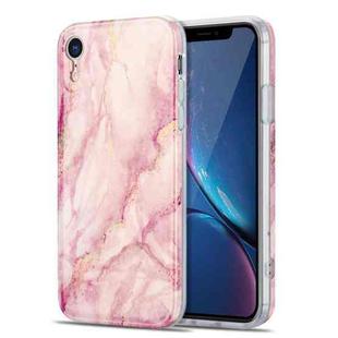 TPU Gilt Marble Pattern Protective Case For iPhone XR(Pink)