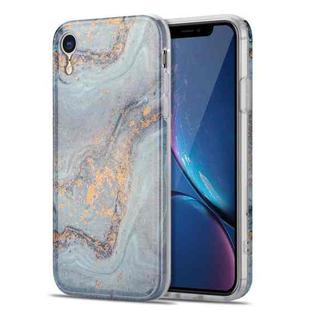 TPU Gilt Marble Pattern Protective Case For iPhone XR(Light Blue)