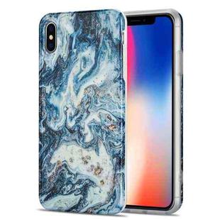 TPU Gilt Marble Pattern Protective Case For iPhone XS Max(Blue)