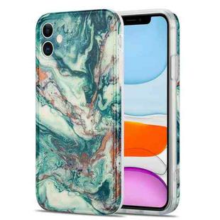 TPU Gilt Marble Pattern Protective Case For iPhone 11(Green)