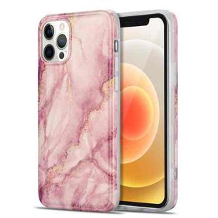 TPU Gilt Marble Pattern Protective Case For iPhone 12(Pink)