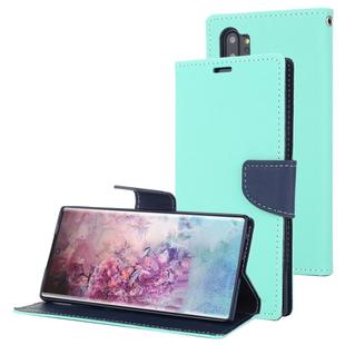 For Galaxy Note 10+ MERCURY GOOSPERY FANCY DIARY Horizontal Flip Leather Case with Holder & Card Slots & Wallet(Mint Green)