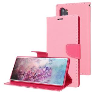 For Galaxy Note 10+ MERCURY GOOSPERY FANCY DIARY Horizontal Flip Leather Case with Holder & Card Slots & Wallet(Pink)