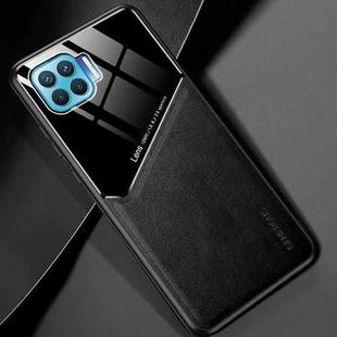 For OPPO F17 Pro / A93 / F17 / A73 (2020) All-inclusive Leather + Organic Glass Protective Case with Metal Iron Sheet(Black)