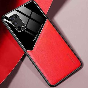 For OPPO Realme V5 All-inclusive Leather + Organic Glass Protective Case with Metal Iron Sheet(Red)