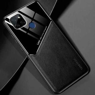 For OPPO Realme V3 All-inclusive Leather + Organic Glass Protective Case with Metal Iron Sheet(Black)