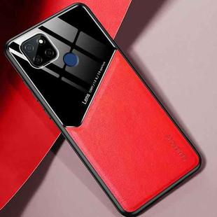 For OPPO Realme V3 All-inclusive Leather + Organic Glass Protective Case with Metal Iron Sheet(Red)