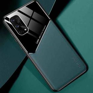 For OPPO Realme 7 Pro All-inclusive Leather + Organic Glass Protective Case with Metal Iron Sheet(Green)