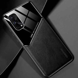 For OPPO Realme 7 Pro All-inclusive Leather + Organic Glass Protective Case with Metal Iron Sheet(Black)