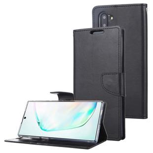 For Galaxy Note 10 MERCURY GOOSPERY BRAVO Series Crazy Horse Texture Horizontal Flip Leather Case with Holder & Card Slots & Wallet((Black)