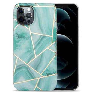 For iPhone 11 Pro Max Splicing Marble Pattern TPU Protective Case (Green)