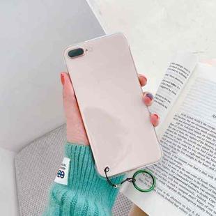 Non-frame Four-corner Shockproof PC Case with Finger Ring Strap For iPhone 8 Plus / 7 Plus(Green)