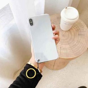 Non-frame Four-corner Shockproof PC Case with Finger Ring Strap For iPhone XS Max(Gold)