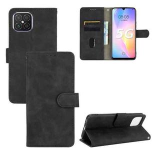 For Huawei nova 8 SE Solid Color Skin Feel Magnetic Buckle Horizontal Flip Calf Texture PU Leather Case with Holder & Card Slots & Wallet(Black)