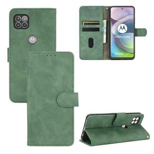 For Motorola Moto G 5G Solid Color Skin Feel Magnetic Buckle Horizontal Flip Calf Texture PU Leather Case with Holder & Card Slots & Wallet(Green)