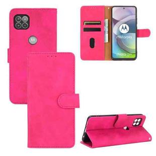 For Motorola Moto G 5G Solid Color Skin Feel Magnetic Buckle Horizontal Flip Calf Texture PU Leather Case with Holder & Card Slots & Wallet(Rose Red)